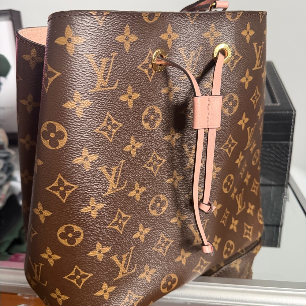 Louis Vuitton Monogram Brown and Pink Shoulder Bag